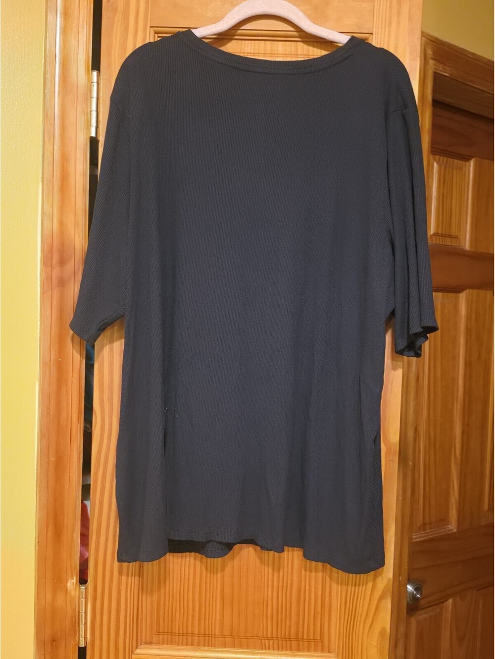 Nine West Soft Spun Black Short Sleeve Tshirt Womens Plus Size 3x